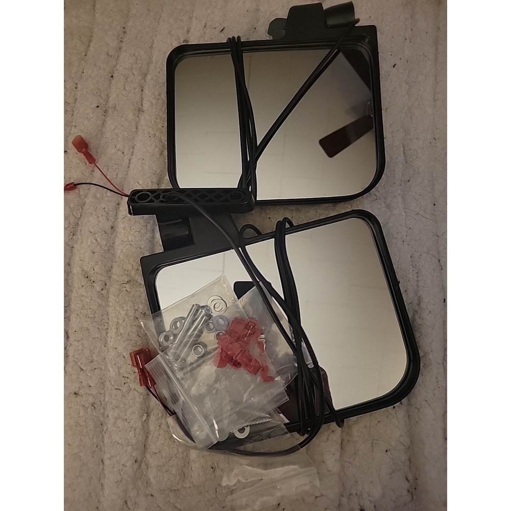 10L0L No-Drill Golf Cart Mirrors - Universal Fit for Yamaha, EZGO, Club Car‎